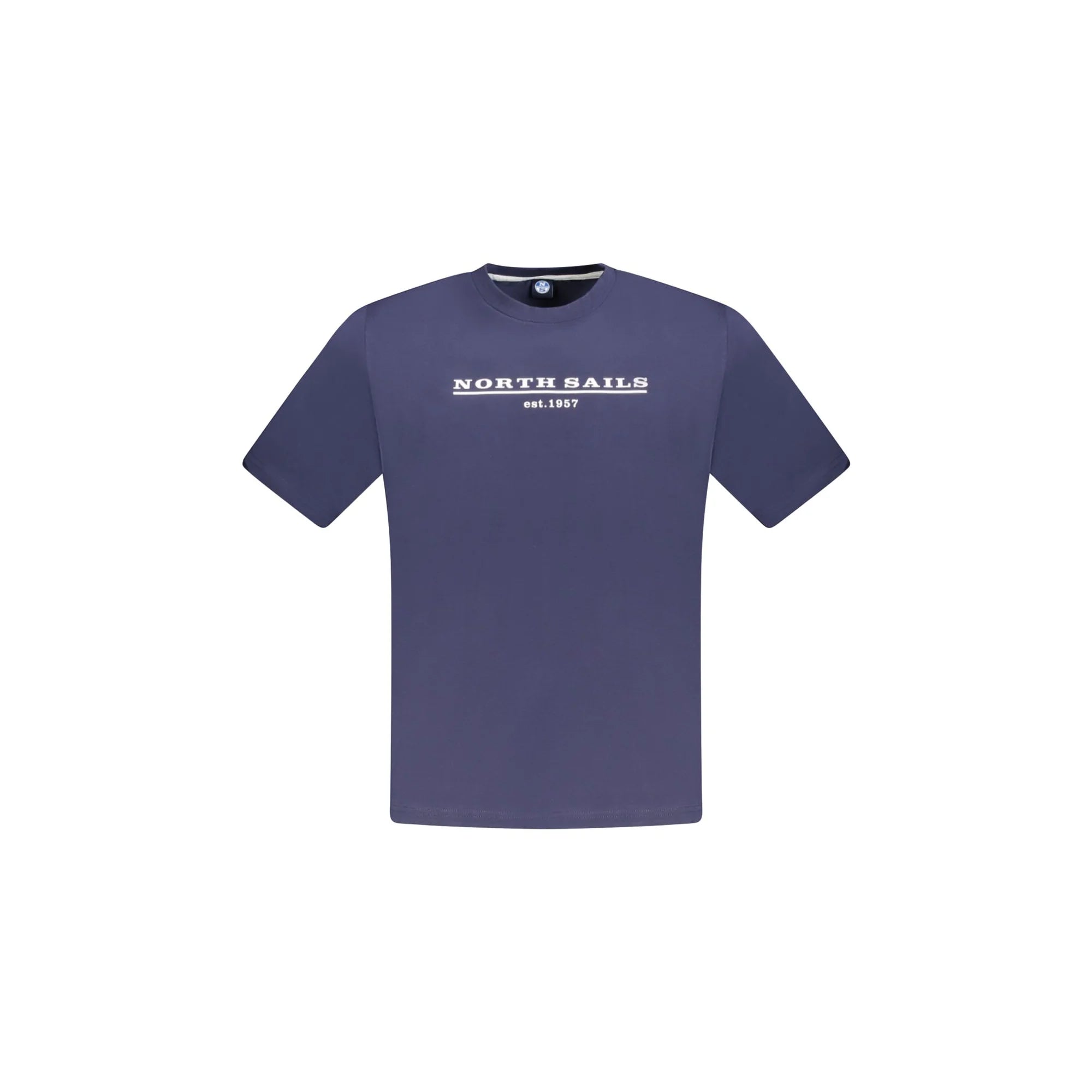 North Sails T-Shirt Uomo Blu Girocollo Cotone Stampa Logo - foto prodotto